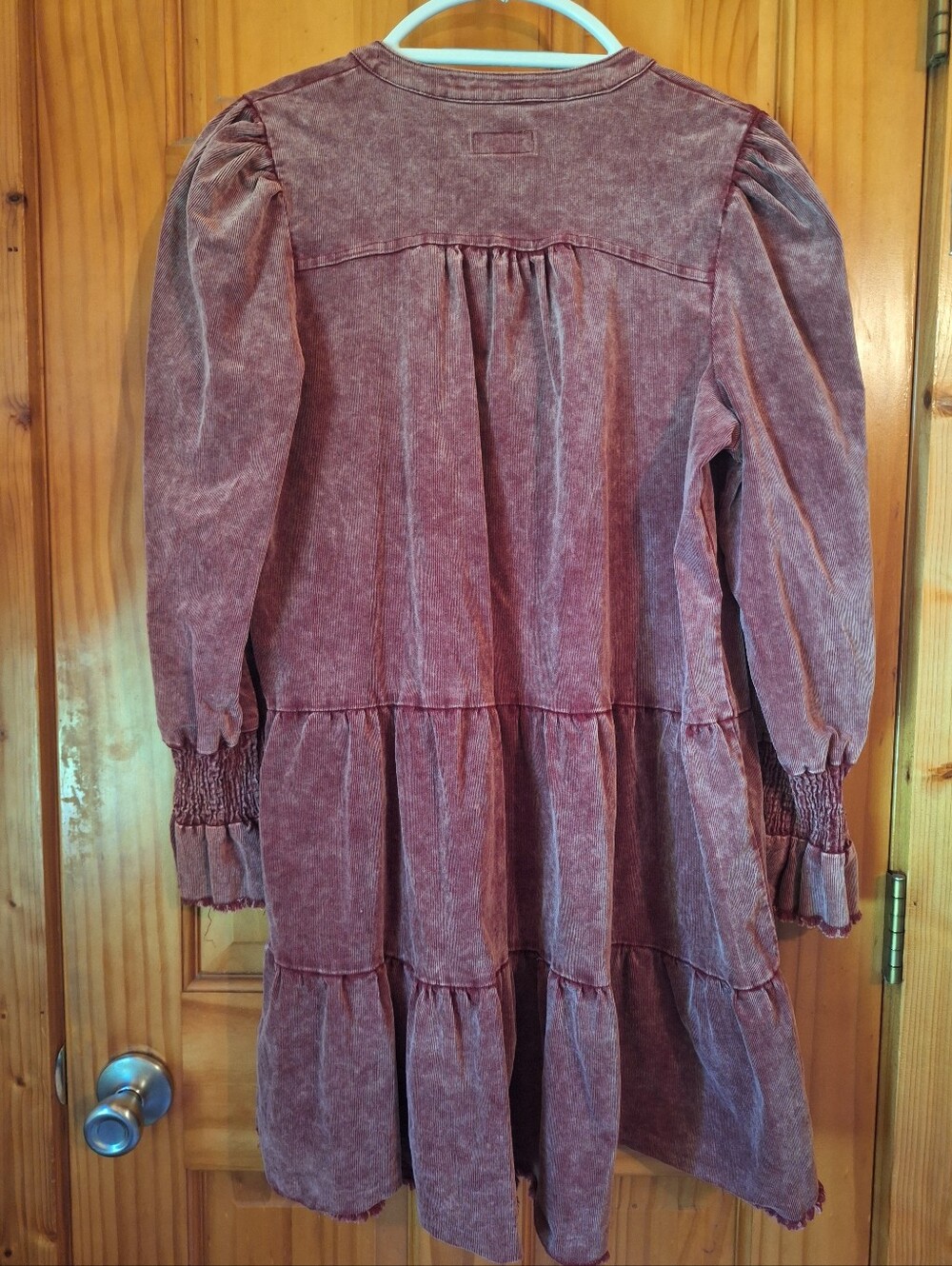 Umgee Mauve Ribbed Knit Cord Dress Sz Med - Picture 2 of 4